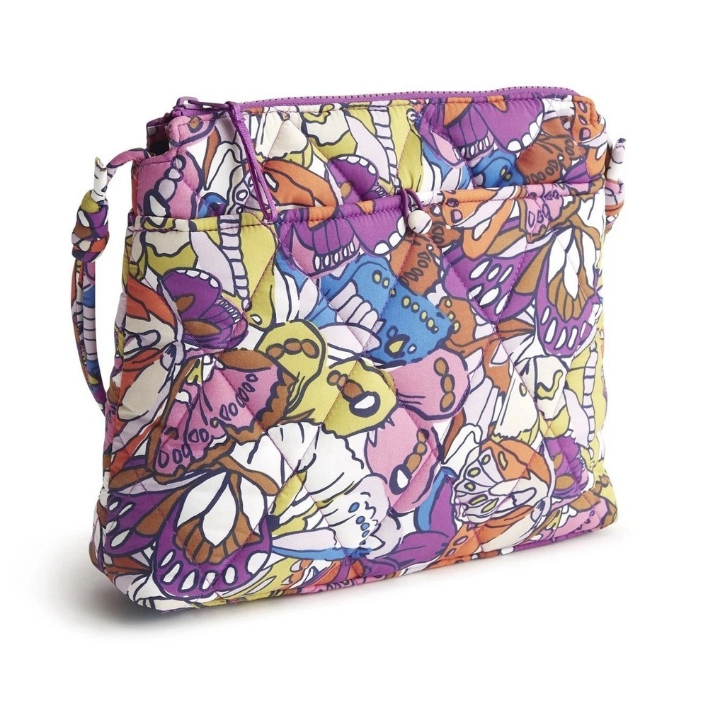 Vera Bradley Marrakesh Motifs Butterfly Quilted Cotton Crossbody Bag Purple NEW - Picture 5 of 6